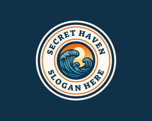 Beach Resort Wave Logo