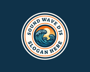 Beach Resort Wave logo design