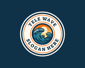 Beach Resort Wave logo design