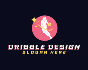 Female Basketball Sports Player logo