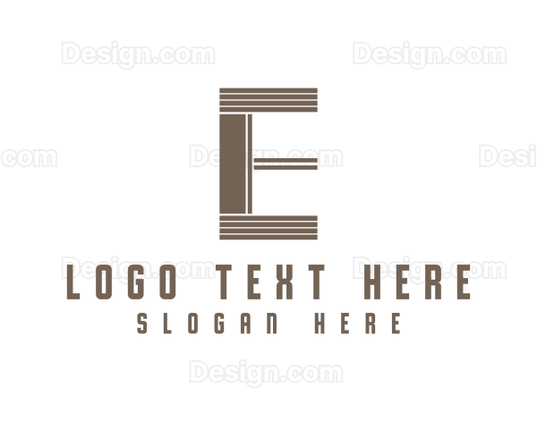 Hotel Property Real Estate Letter E Logo