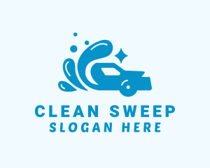 Cleaning Droplet Car logo design