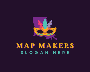 Mardi Gras Louisiana logo design