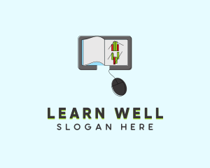 Online Learning Ebook logo design