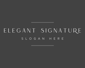 Elegant Style Wordmark logo design