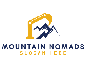 Excavator Mountain Builder logo design