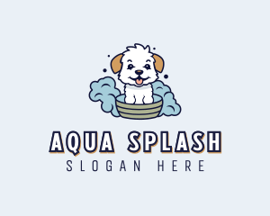 Puppy Bubble Bath  logo design