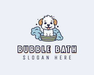 Puppy Bubble Bath  logo design