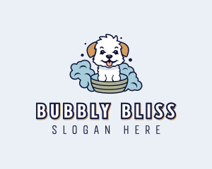 Puppy Bubble Bath  logo design