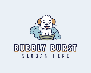 Puppy Bubble Bath  logo design