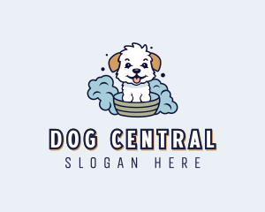 Puppy Bubble Bath  logo design