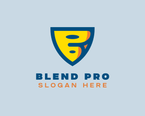 Playful Cartoon Shield logo design