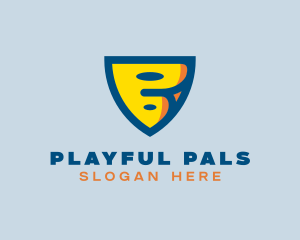 Playful Cartoon Shield logo