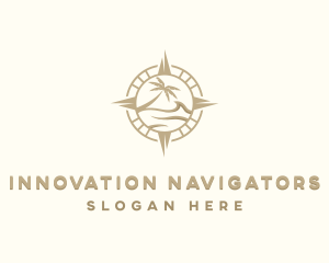 Navigation Compass Island logo design