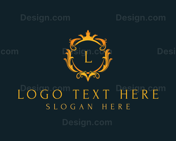 Elegant Crown Wreath Logo