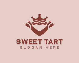 Chocolate Heart Crown logo design