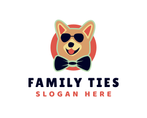 Cool Puppy Bow Tie logo design