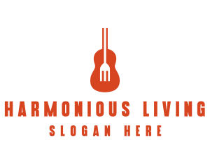 Music Guitar Food Fork logo