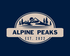 Alpine Outdoor Hiking logo design