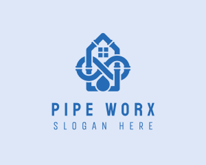 Pipe Repairman Plumber logo