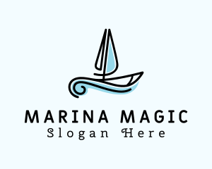 Sea Boat Sailing logo design