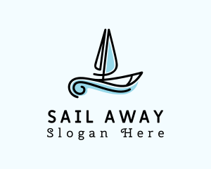 Sea Boat Sailing logo design