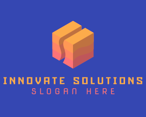 Abstract Tech Cube Innovation logo