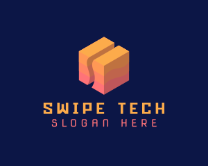 Abstract Tech Cube Innovation logo design