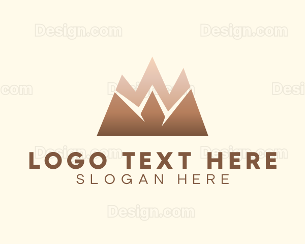 Mountain Peak Letter W Logo