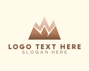 Mountain Peak Letter W logo