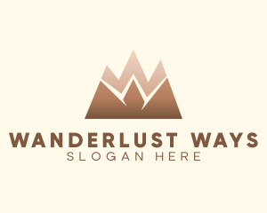 Mountain Peak Letter W logo design