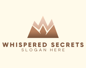 Mountain Peak Letter W logo design