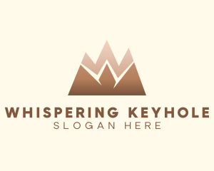 Mountain Peak Letter W logo design