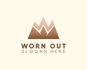 Mountain Peak Letter W logo design