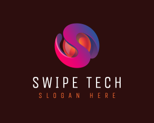 Letter S 3d Tech logo design