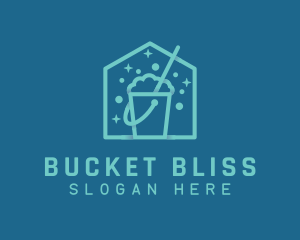 Home Bubbly Mop Bucket  logo design