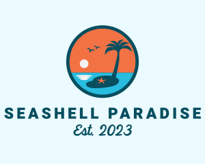 Beach Tourism Island logo design