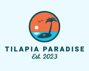 Beach Tourism Island logo design