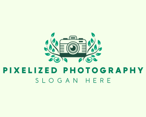 Camera Photography Floral logo design