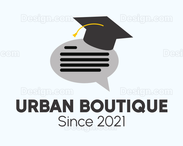 Graduation Chat Bubble Logo