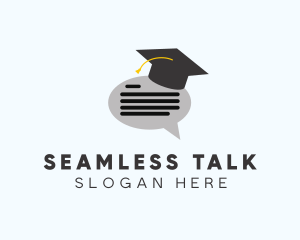 Graduation Chat Bubble logo design