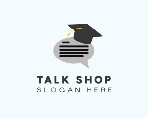 Graduation Chat Bubble logo design