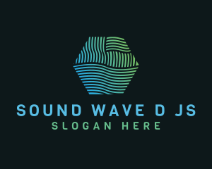 Hexagon Wave Line Business logo design