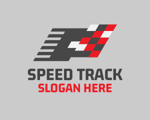 Racing Flag Pixel logo design