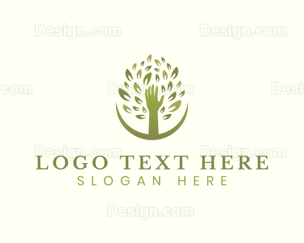 Nature Hand Tree Logo