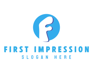 Bubbly Letter F  logo design