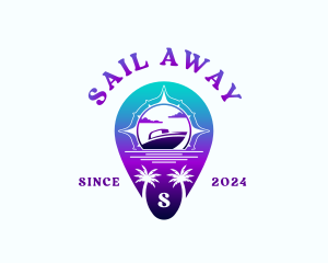 Travel Boat Cruise logo design