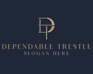 Modern Elegant Company Letter DT logo design