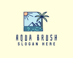 Tropical Mountain Resort logo design