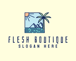 Tropical Mountain Resort logo design